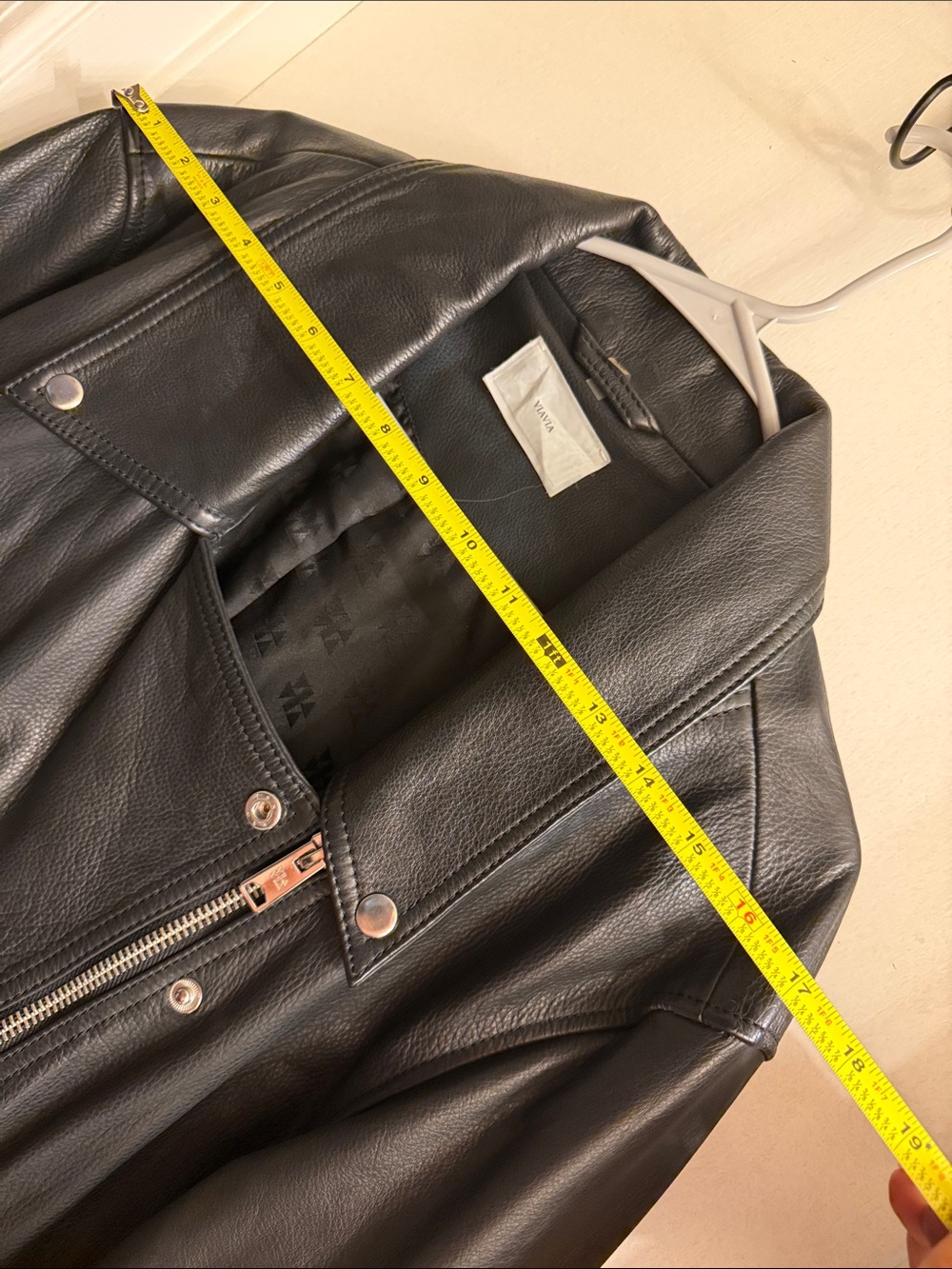Genuine Leather Oversized Moto Jacket - Picture 8 of 10
